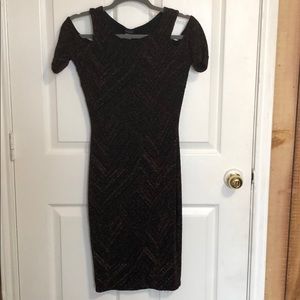 Black and gold Night out tight dress